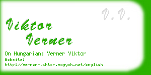 viktor verner business card